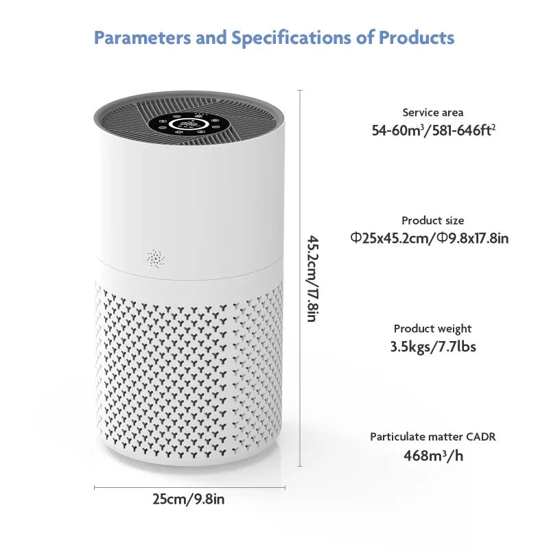 جهاز تنقية الهواء KJ402F-A - جهاز تنقية هواء ذكي فائق الهدوء للمنزل والمكتب هواء نقي، حياة صحية