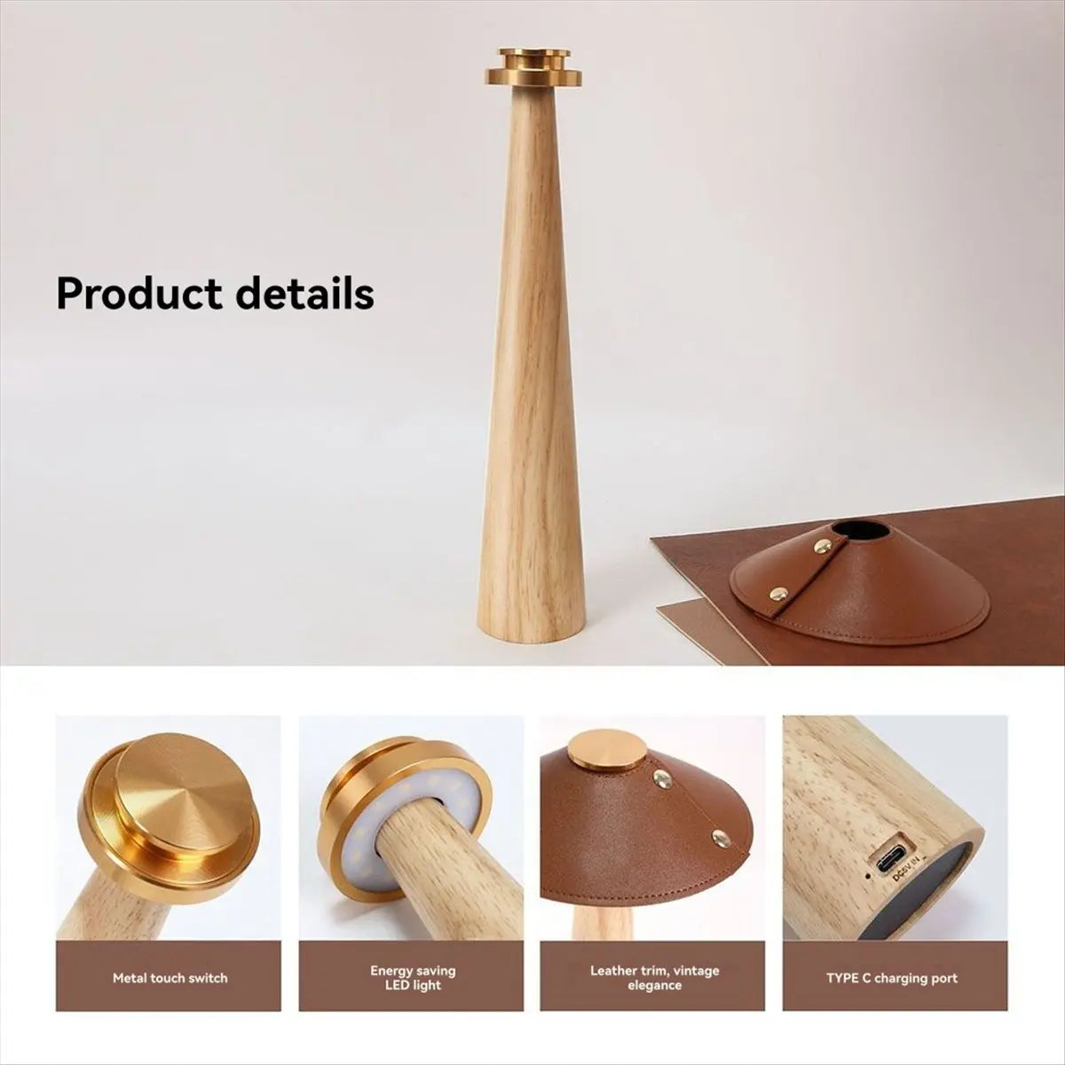 مصباح مكتبي فعال بثلاثة ألوان إضاءة متغيرة - مصباح طاولة بجانب السرير مزود بمفتاح لمس ذكي وشحن USB لحماية العين