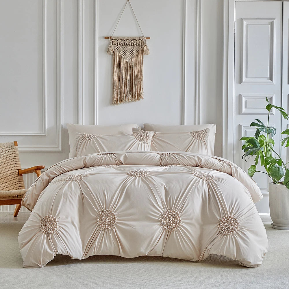 Duvet cover set - Single, Double, Queen, King sizes | Floral pattern duvet cover, soft and elegant bedding