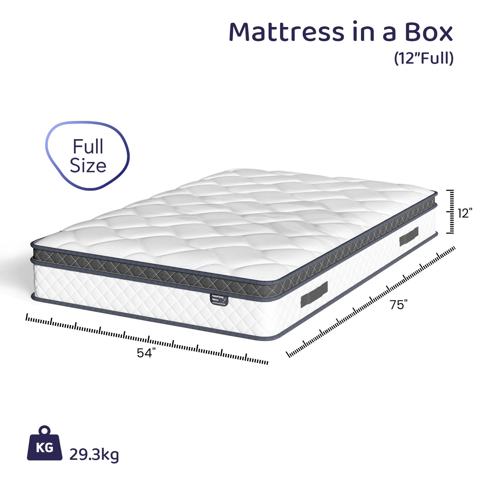 مرتبة Bezzze (مقاسات Twin/Full/Queen/King) — مرتبة هجينة معبأة داخل صندوق، مزودة بنوابض جيبية منفصلة وإسفنج الذاكرة (Memory Foam) جيد التهوية، درجة صلابة متوسطة، حاصلة على شهادة CertiPUR-US.