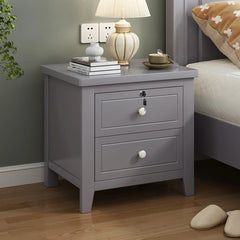 طاولة جانبية من الخشب الصلب من داريكو أمريكان بينت للأولاد والبنات - طاولة جانبية بيضاء نقية مع درج تخزين لغرفة النوم المنزلية