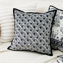 30x50/45x45 سم غطاء وسادة قطيفة نورديك وسادة أريكة غطاء الخصر أسود ريترو ديكور منزلي غطاء وسادة بدون حشوة