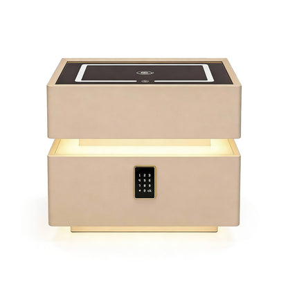 Innovative smart bedside table with sensor lighting and wireless charging - Nordic design side table with storage space (available in multiple sizes) 