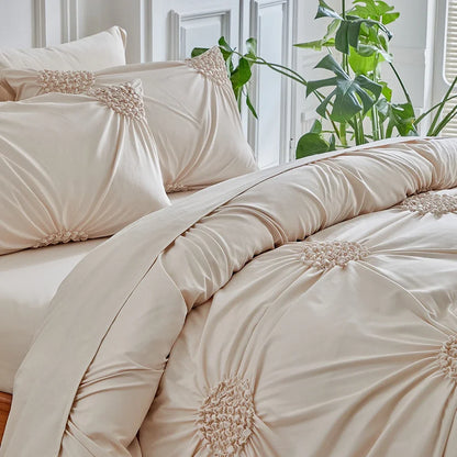 Duvet cover set - Single, Double, Queen, King sizes | Floral pattern duvet cover, soft and elegant bedding 