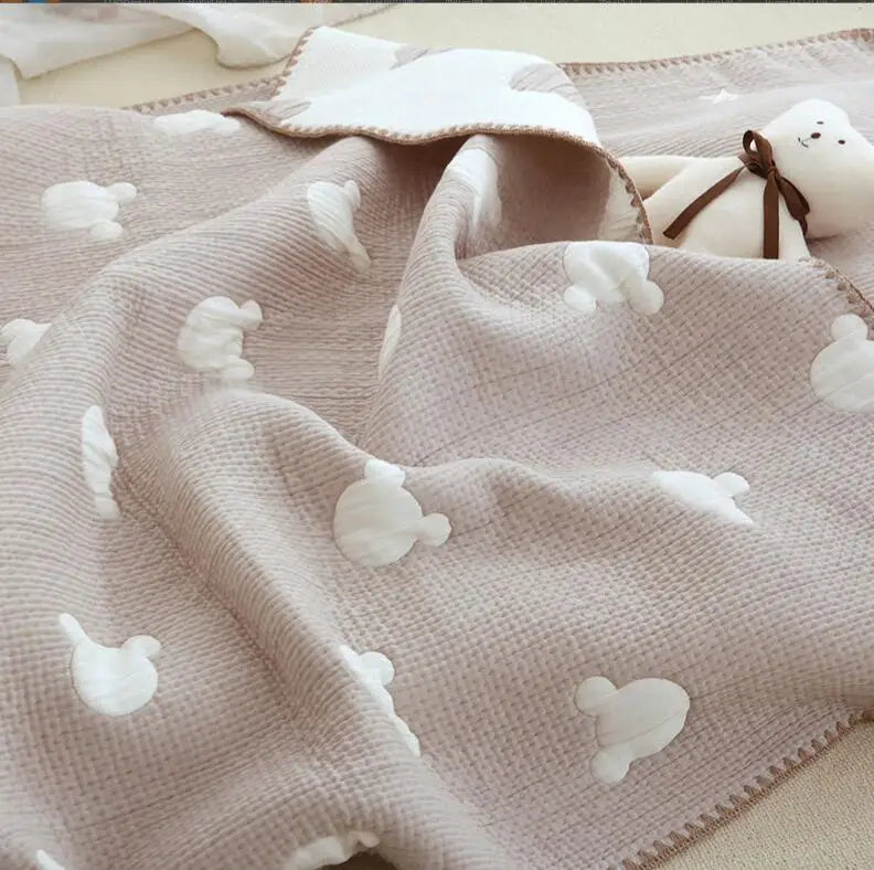 Baby blanket/swaddle - soft and breathable, made from 100% cotton, can be used as a cover for the sofa, stroller, and crib. 