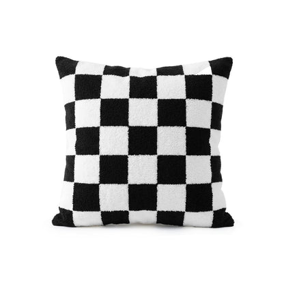 30x50/45x45 cm Nordic Plush Pillow Cover, Sofa Cushion Cover, Waist Cover, Black Retro Home Decor, Pillow Cover without Insert 