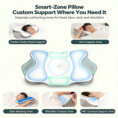وسادة سمارت زون المريحة: دعم مثالي للرقبة والكتفين لنوم هانئ