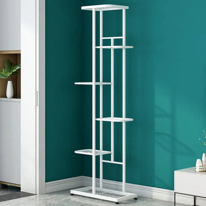 Multi-tiered iron plant racks from floor to ceiling, balcony plant stand, flower rack, living room display stand 