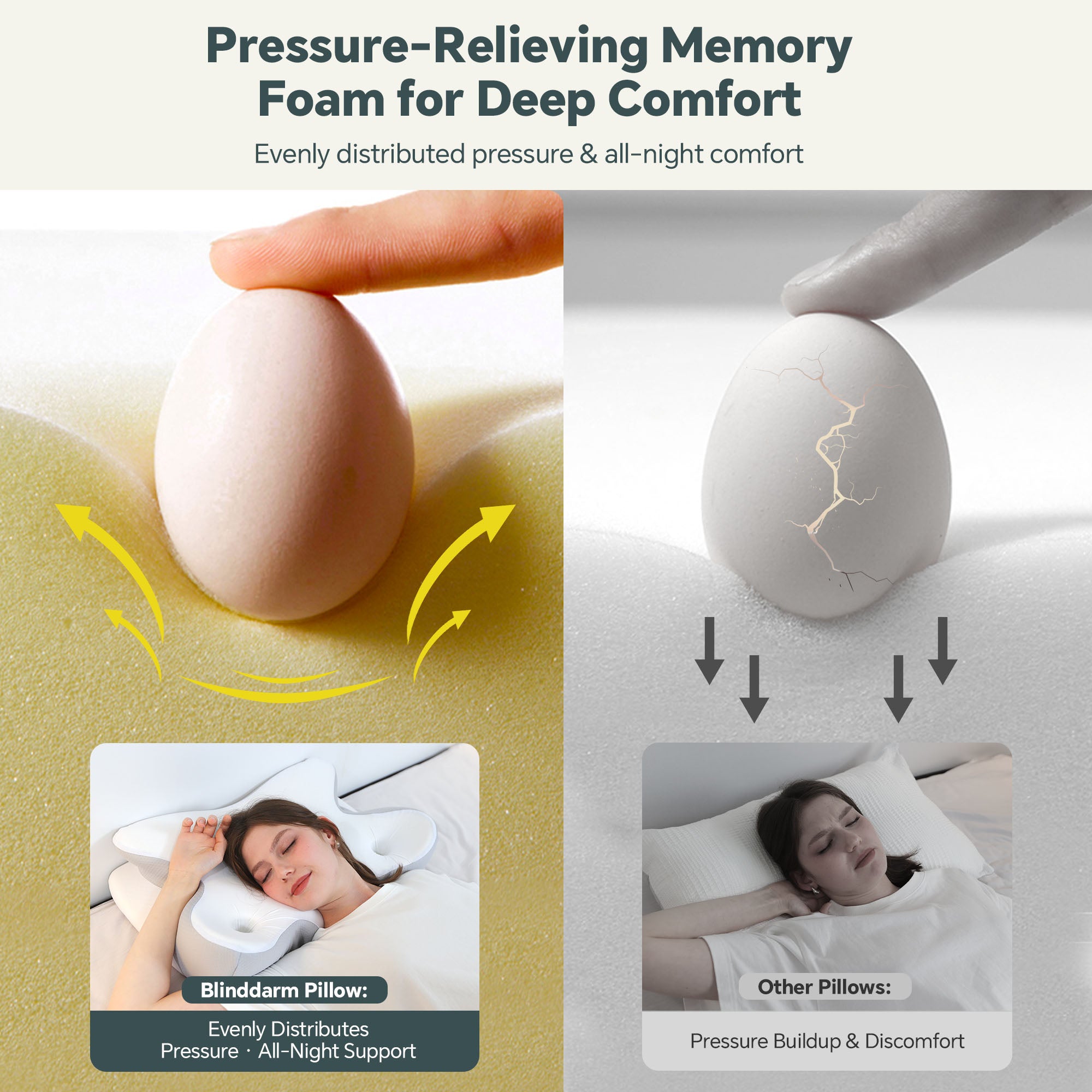 وسادة عنق عنق الرحم للنوم ، وسائد مريحة للنوم على الجانب