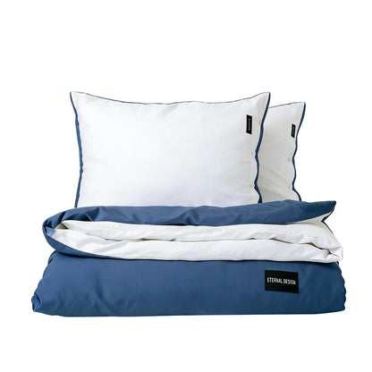 White duvet cover set with pillowcase - bed sheet and duvet cover set, available in single, double, queen and king sizes. 