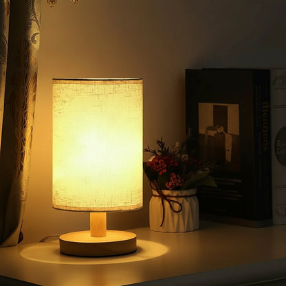 مصباح ديكور من الخشب الصلب الخيشي - مصباح ليلي LED يعمل بجهاز تحكم عن بعد USB بقوة 5 فولت لغرفة النوم والمكتب وغرفة الدراسة