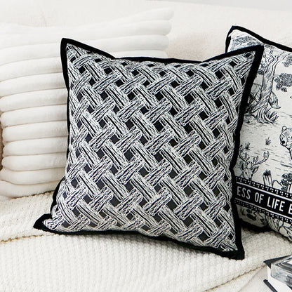 30x50/45x45 cm Nordic Plush Pillow Cover, Sofa Cushion Cover, Waist Cover, Black Retro Home Decor, Pillow Cover without Insert 