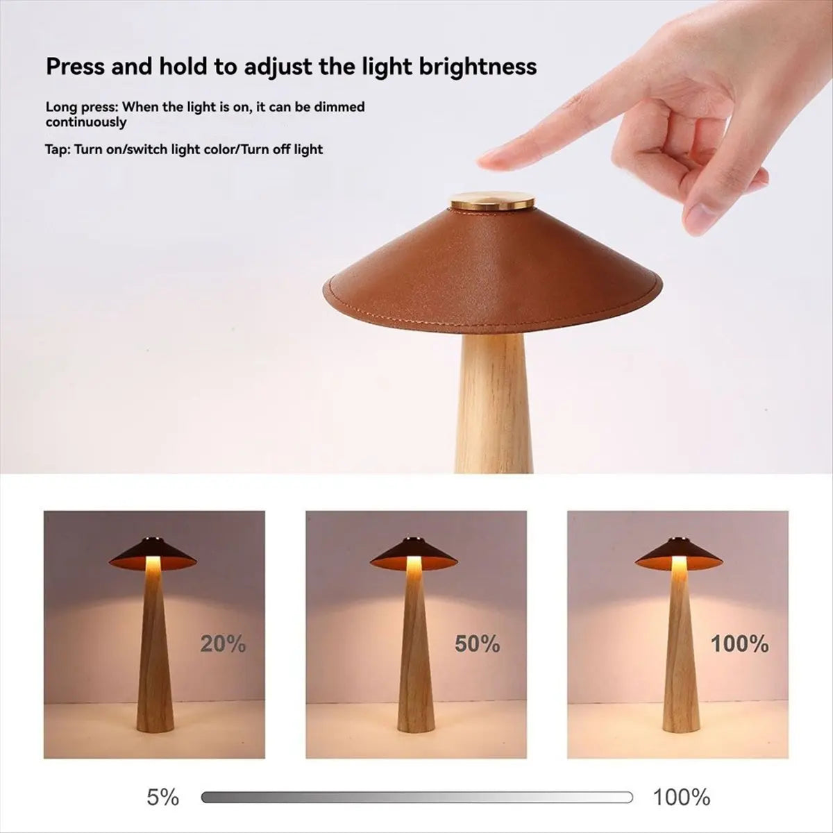 مصباح مكتبي فعال بثلاثة ألوان إضاءة متغيرة - مصباح طاولة بجانب السرير مزود بمفتاح لمس ذكي وشحن USB لحماية العين